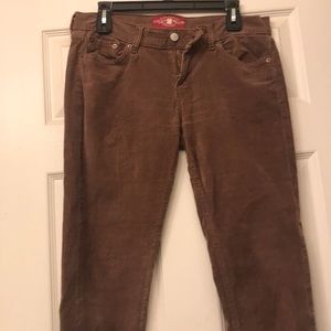 Lucky Brand Zoe Skinny brown corduroy pants